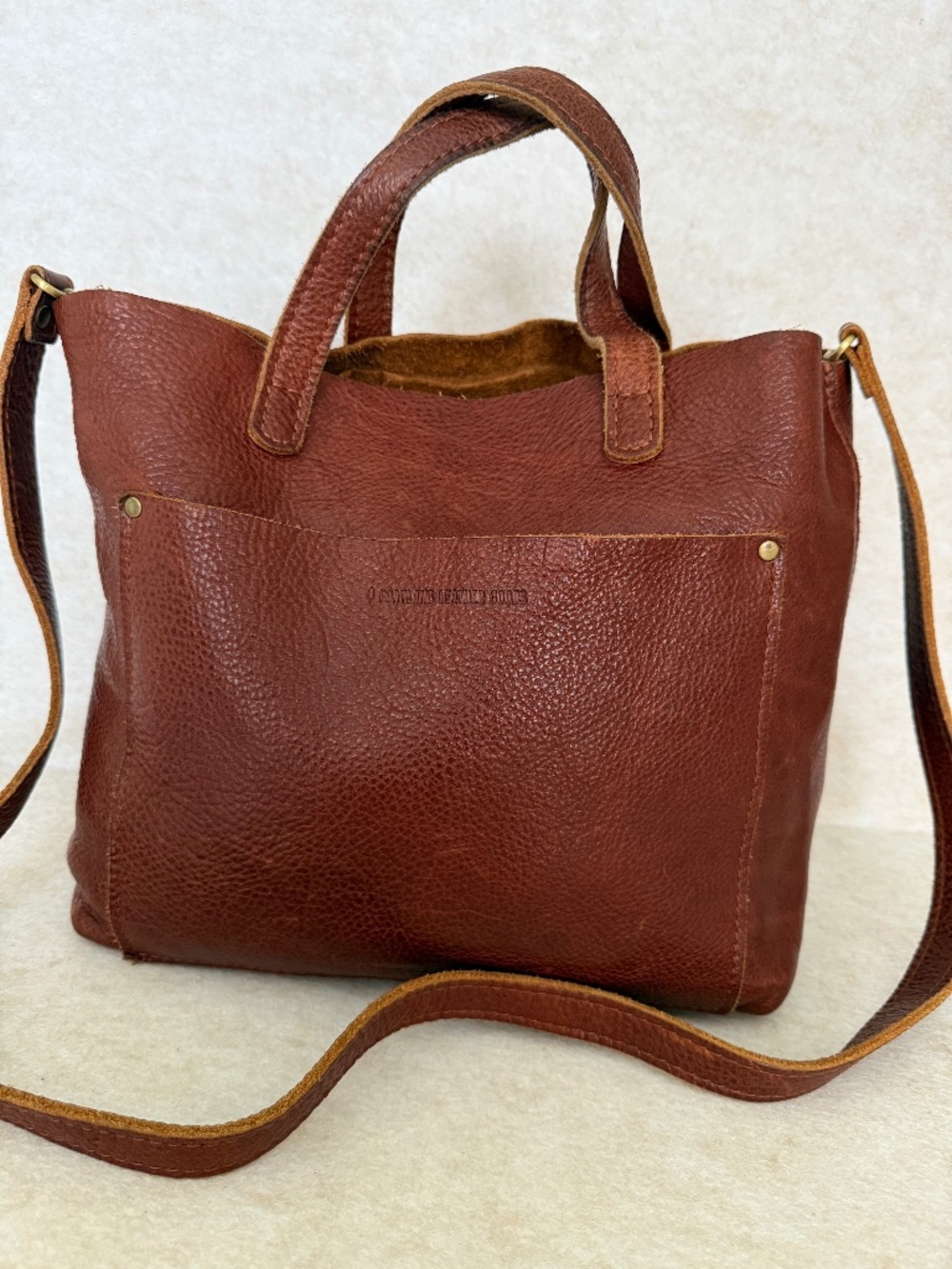 Portland Leather Goods PLG Medium Classic Crossbody Tote VGUC